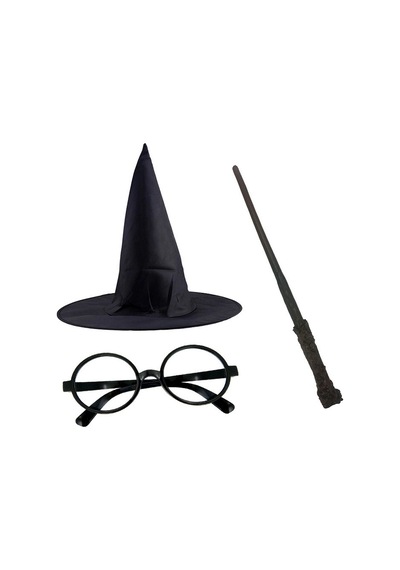 Harry Potter Siyah Şapkası Harry Potter Gözlüğü Harry Potter N712