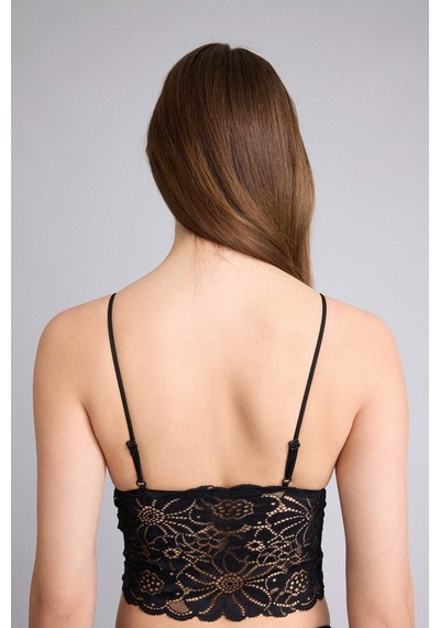 Defacto Dantelli Dantel Kaplı Pedli Balensiz Bralet G7763ax26spbk81 Siyah-bk81