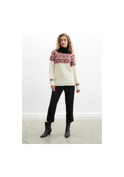 Styleboom X Peraluna Cotswald Faır Isle Pullover Balıkçı Yaka Baklava Desen Kazak Kadın Triko Kazak - Ekru Multi-ekru Ekru Styleboom X Peraluna Cotswald Faır Isle Pullover Balıkçı Yaka Baklava Desen Kazak Kadın Triko Kazak - Ekru Multi-ekru Ekru