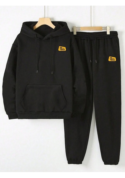 Josette Pens Yazılı Kışlık Alt Üst Takımı Sweatshirt Eşofman Altı - Siyah Baskılı Oversize Kapüşonlu Siyah Josette Pens Yazılı Kışlık Alt Üst Takımı Sweatshirt Eşofman Altı - Siyah Baskılı Oversize Kapüşonlu Siyah