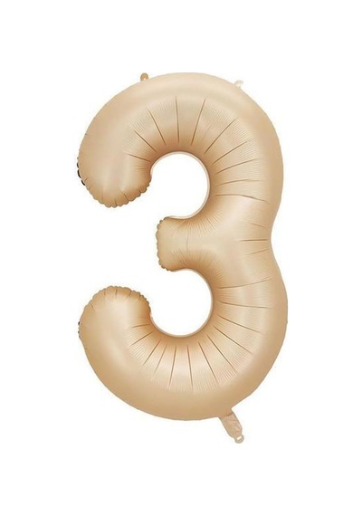 Benim Marifetlerim - 3 Rakamı Karamel Folyo Balon 34 İnch 86 Cm Genel