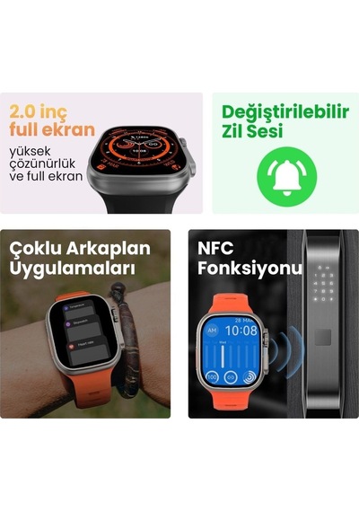 Bakeey Watch 8 DTNO.1 DT8 Ultra Akıllı   Saat (Distribütör Garantili)