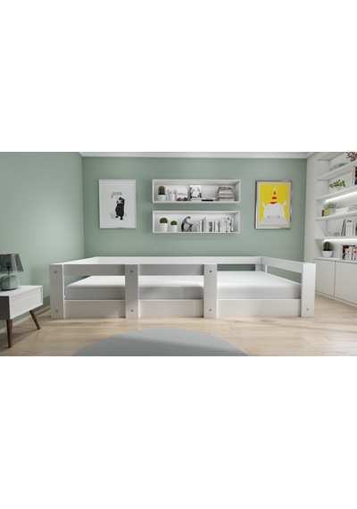 Herseycik Ninnimo Montessori 90X190 Yatak Uyumlu Mdf Karyola My15-1 Beyaz