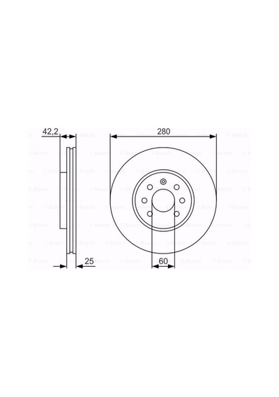 Opel Astra H 1.6 Ecotec 2004-2010 Bosch Ön Fren Diski N11.2313