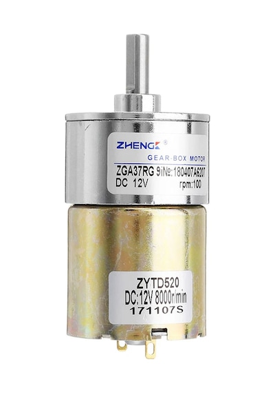 Zga37rg 12v 37mm 100rpm Redüktörlü Dc Motor Metal Dişli Yüksek Tork Kuvvet