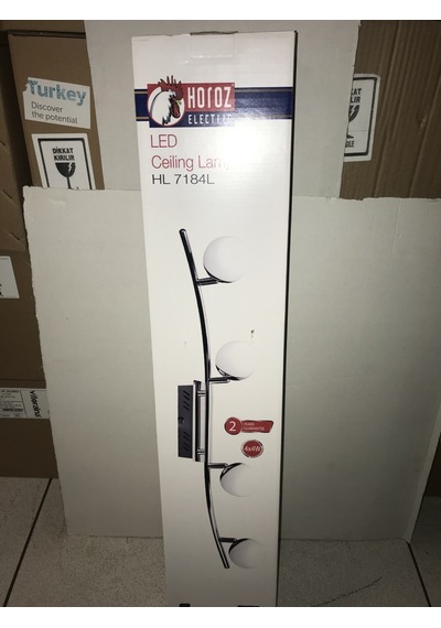 4Lü Led Top Armatürü Günışığı Krom