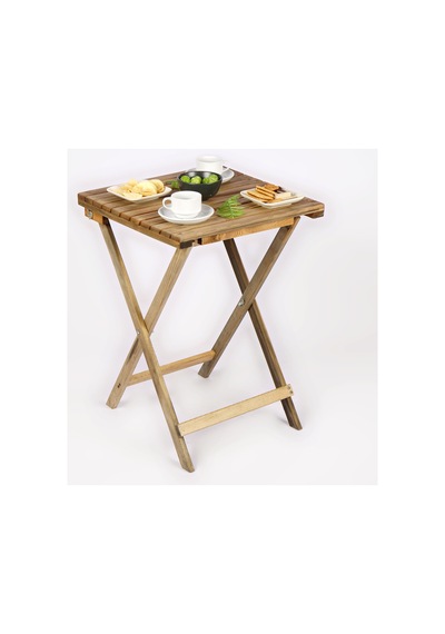50x50cm Katlanır Masa Bistro Masa - Bahçe&balkon&teras&cafe Masası Ceviz
