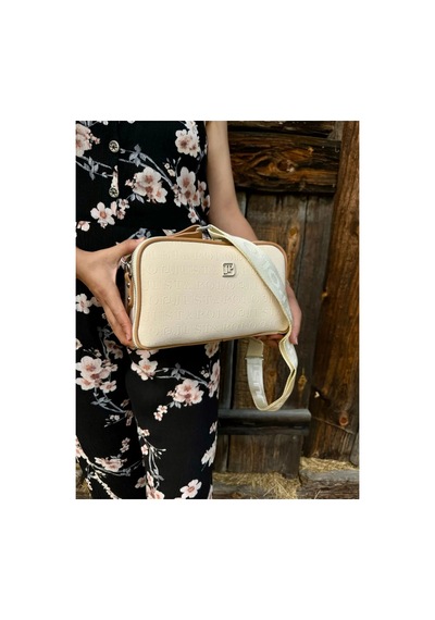 Just Polo Kadın Yeni Sezon Gofraj Baskılı Omuz Çantası 232053mh Krem - Taba 53689632