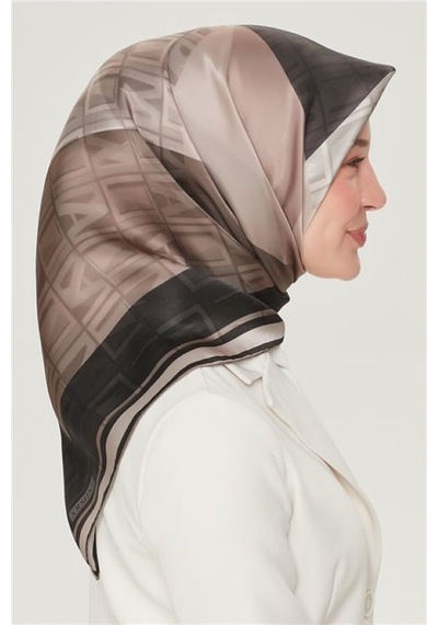 Armine Sura İpek Eşarp 8516-s03 Siyah - Vizon