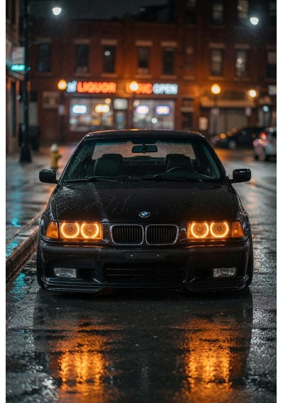Bmw E36 Led Angel Halka Seti Amber Turuncu Far İçi Halka Takımı Premium Görünüm