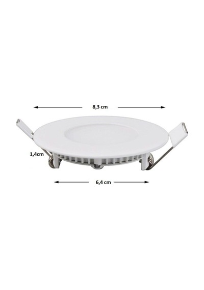 Ct-5144 3w Günışığı Led Panel Spot Metal Kasa - 1 Adet Siyah