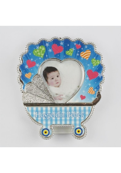Bebek Temalı Magnet Plastik Çerçeve-mavi N145