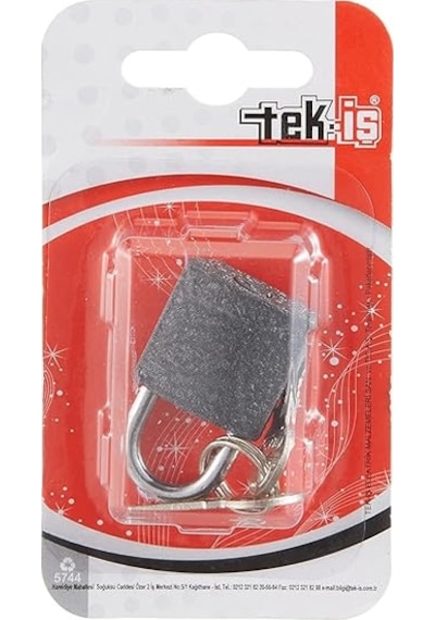 Tek-iş 524164 Asma Kilit Gri Döküm, Gri, 25mm 25mm