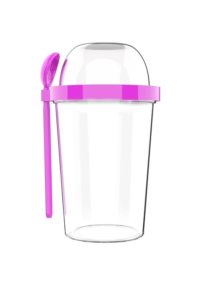 Zweikell Capsule Atıştırmalık Kabı Pembe 450 ML + 100 ML Pembe