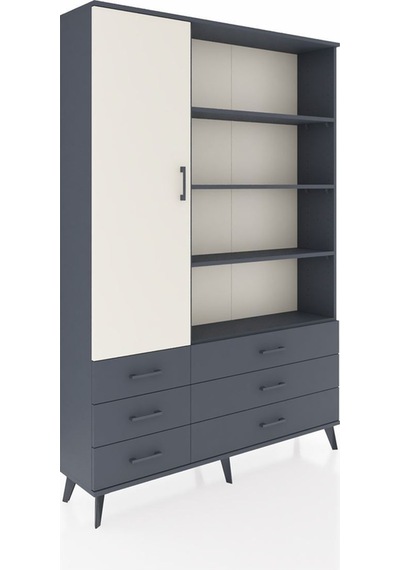 Arges Dolap 8 Raflı 6 Çekmeceli Tek Kapaklı 132x30x195 Antrasit-aytaşı/antrasit Aytası/antrasıt Arges Dolap 8 Raflı 6 Çekmeceli Tek Kapaklı 132x30x195 Antrasit-aytaşı/antrasit Aytası/antrasıt