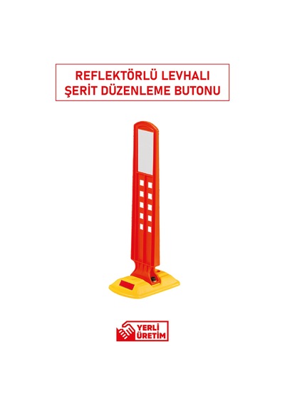 12206 Ub R Levhalı Şerit Düzenleme Butonu 60 26 16 Cm Reflektörlü Trafik Butonu