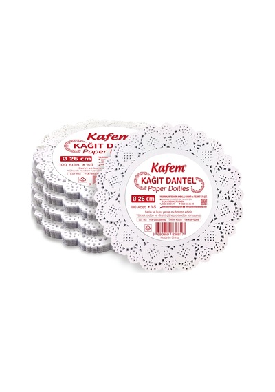 Kafem Dantel Kağıt 26 cm 100 Lü x 5 Paket