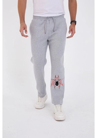 Freedom Store Erkek Üç İplik Baskılı Eşofman Pantolon - Gri