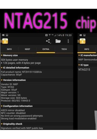 Ntag215 13.56Mhz İnce 504 Byte Sikke Ntag 215 Android&Uyumlu iOS 10 Adet-Yapışkanlı Sikke