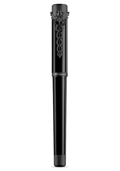 Montegrappa Zero Caduceus Ultra Black Dolma Kalem - M Uç Iszec3ıc Siyah