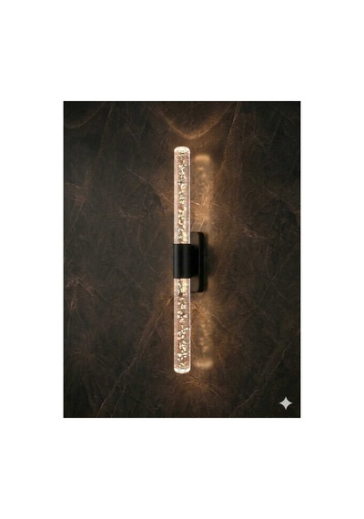 Bubblelight Medium 40 Cm Modern Tasarım Led Aplik - Duvar Lambası - Siyah - Elektrikli - Günışığı Çok Renkli