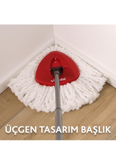 Turbo Üçgen Başlık Mikrofiber Yedek Paspas 2 Paket Belirtilmemiş