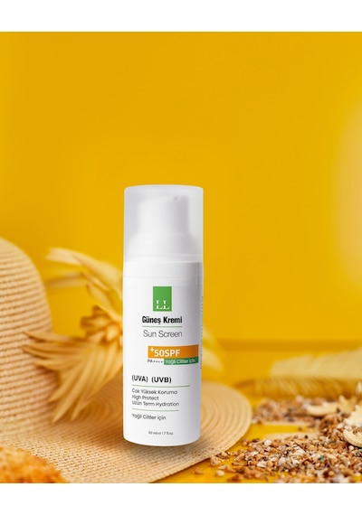 Zinc Gluconate Takviyeli Yağlı Ciltler İçin Yüksek Korumalı Güneş Kremi 50 Ml