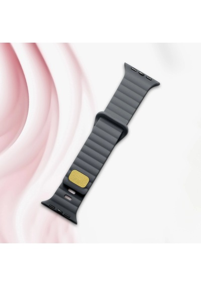Apple Uyumlu  Watch 10 46mm Redclick Krd-73 Şeritli Ultra Hafif Silikon Kordon