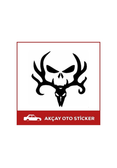 Geyik Kuru Kafa Sticker Geyik Oto Sticker Araba Sticker Arma