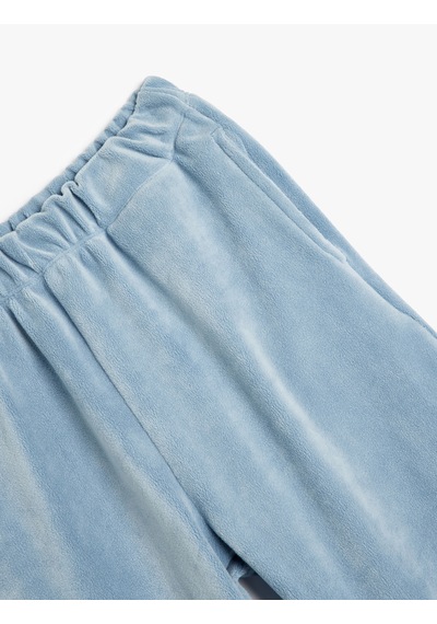 Koton Basic Jogger Eşofman Altı Beli Lastikli Mavi 5wkg40096ak Mavi
