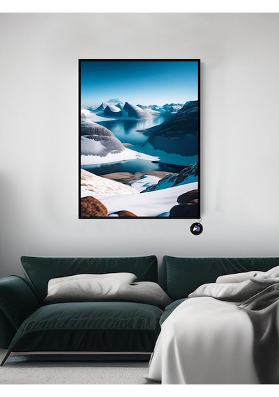 Pster20799 Nordik Dağları Iskandinav Tarzı Çerçeveli Tablo 40 X 50