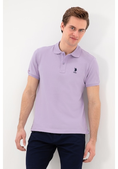 U.S. Polo Assn. Erkek Slim Fit Polo Yaka Lila Basic Tişört 50298041-VR034 U.S. Polo Assn. Erkek Slim Fit Polo Yaka Lila Basic Tişört 50298041-VR034