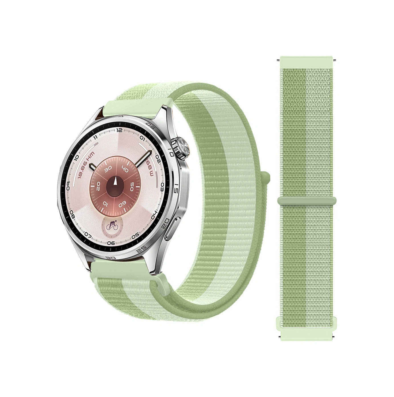 Huawei Watch Gt6 46mm İle Uyumlu Ayarlanabilir Cırt Cırtlı Yumuşak Spor Kumaş Örgü Kordon
