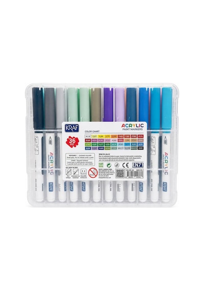 Kraf Akrilik Marker 36 Lı Çok Renkli