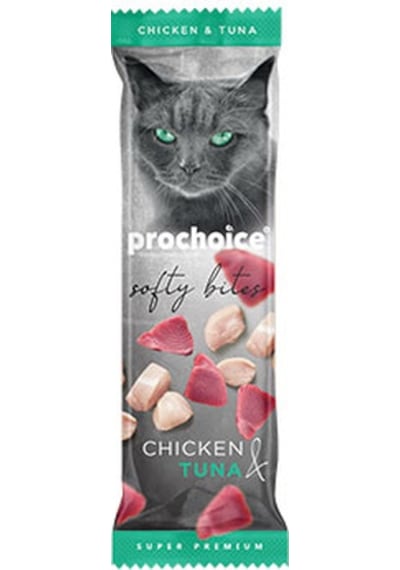Pro Choice Softy Bites Tavuklu ve Ton Balıklı Yumuşak Kedi Ödül Maması 24 x 10 G