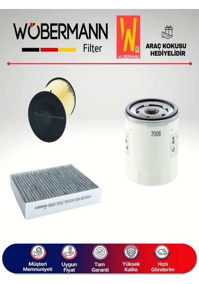 Wöbermann Volvo S40 1.6 Filtre Bakım Seti 2006-2011 3K