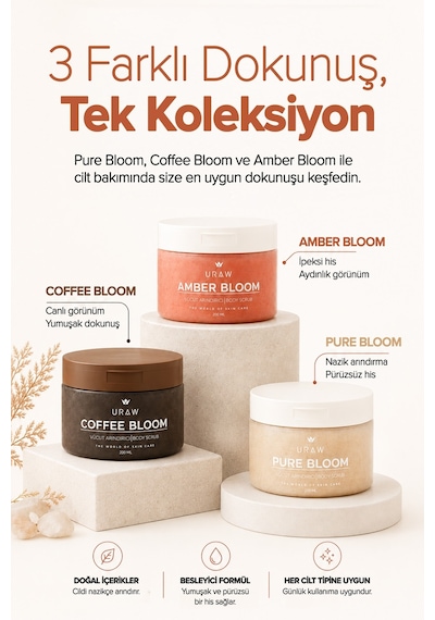 Bloom Vücut Peeling Seti 3'lü