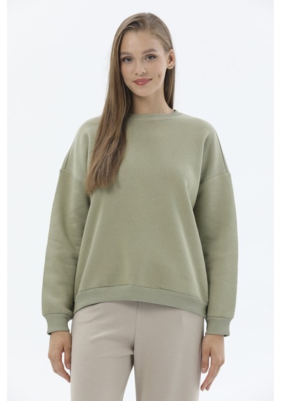 Kadın Sweatshirt 2424bs130836 Zeytin Yeşili