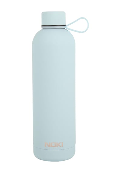 Noki Açık Mavi Çelik Matara Vidalı Kapak Soft Touch / 730 Ml Açık Mavi