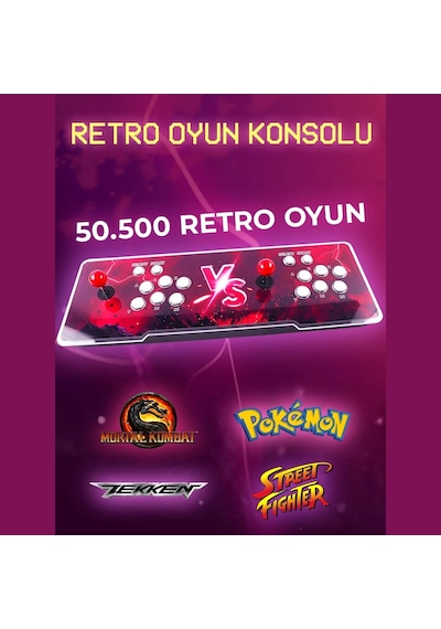 Schitec 4khd 3d Gamebox Arcade 48 Emülatörlü Oyun Konsolu Pandora Atari Makinası 50000 Oyunlu Tv Baglanan Habl1