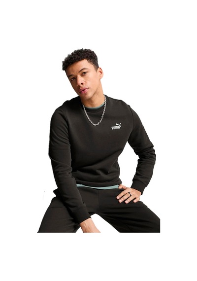 Puma Ess Small No. 1 Logo Crew 68256401 Erkek Sweatshirt Siyah