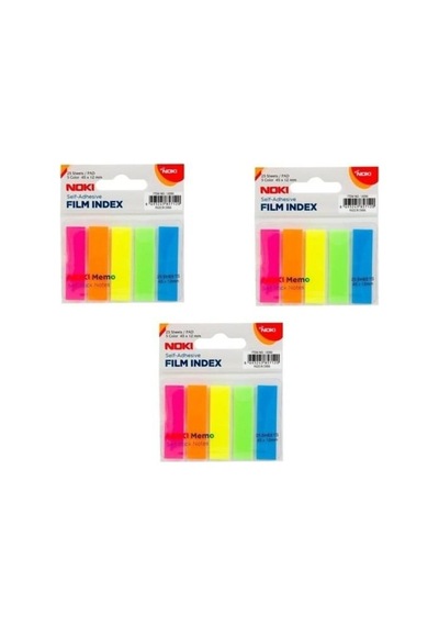 Noki Memo Film Index 5 Renk 12 x 45 MM 25 Yaprak 3'lü