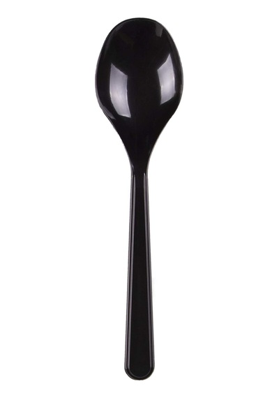 Siyah Plastik Kaşık Lüx 100 Lü 1 Pk