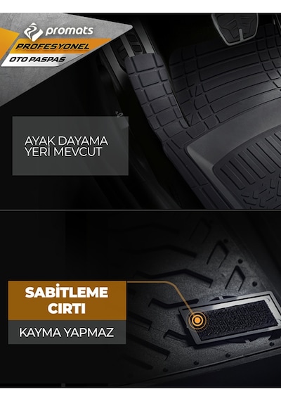 Renault Megane 3 2009 Model ve Sonrası Uyumlu Oto Paspas 3D Profesyonel Gri