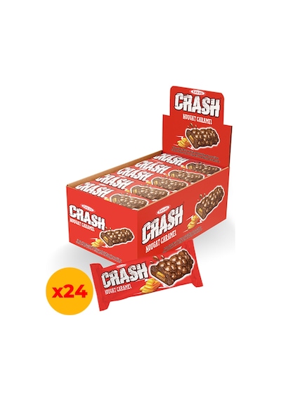 Tayaş Crash Nuga Karamelli Pirinç Patlaklı Bar Kutu 24 x 40 G