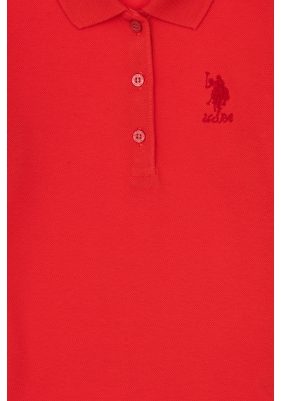 U.S. Polo Assn. Kız Çocuk Kırmızı Polo Yaka Basic Sweatshirt 50316836-VR030