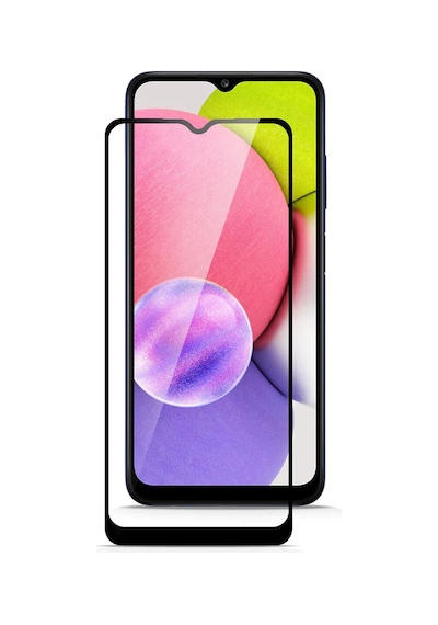 Forzacase Samsung Galaxy A03s İle Uyumlu Çerçeveli Tam Kaplayan Temperli Ekran Koruyucu - Fc003