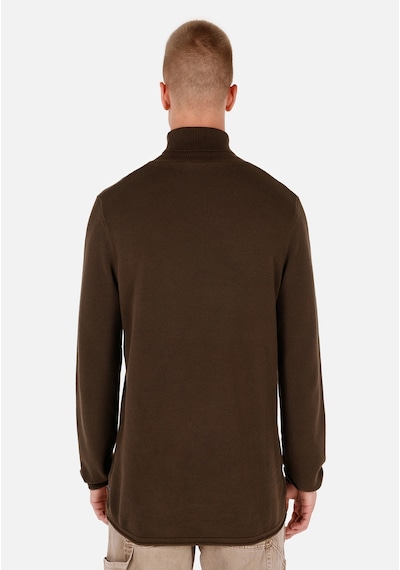 Colin's Colins Regular Fit Turtle Neck Kahverengi Erkek Kazak Cl1064879 Kahverengi