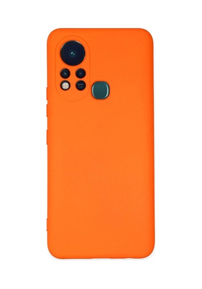 İnfinix Hot 11s Kılıf Nano İçi Kadife Silikon - Turuncu -