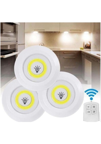 Enfago Led Light With Remote Control Set Of 3 Kablosuz Pilli Lamb Çok Renkli